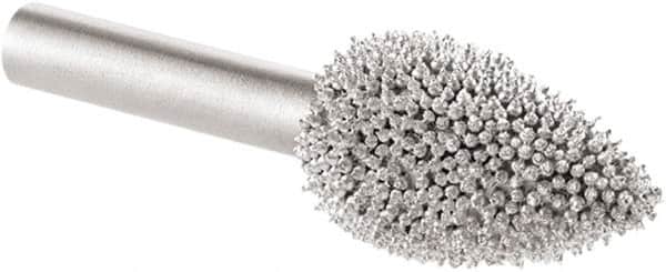 KUTZALL - 1/2" Cut Diam, 1/4" Shank Diam, Flame Head Burr - Carbide - Americas Industrial Supply