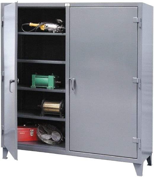 Strong Hold - 8 Shelf Locking Storage Cabinet - Steel, 36" Wide x 24" Deep x 78" High, Dark Gray - Americas Industrial Supply