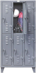 Strong Hold - 2 Door, 2 Tier, Steel Locker - Americas Industrial Supply