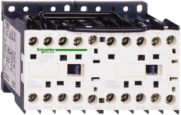 Schneider Electric - 3 Pole, 24 Coil VAC at 50/60 Hz, 16 Amp at 690 VAC, 20 Amp at 440 VAC and 9 Amp at 440 VAC, Reversible IEC Contactor - BS 5424, CSA, IEC 60947, NF C 63-110, RoHS Compliant, UL Listed, VDE 0660 - Americas Industrial Supply