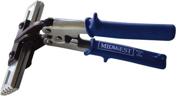 Midwest Snips - 10" OAL Offset Hand Seamer for HVAC - 1" Jaw Width, 2" Jaw Depth - Americas Industrial Supply