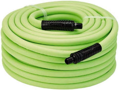 Legacy - 1/2" ID x 0.74" OD 100' Long Multipurpose Air Hose - MNPT x MNPT Ends, 300 Working psi, 140°, 3/8" Fitting, Green - Americas Industrial Supply