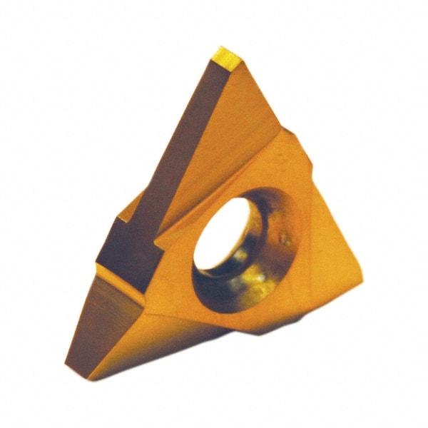 Tool-Flo - TNMA44 API Buttress Grade GP50D Edge Threading Insert - AlTiN Finish, 1/2" Inscribed Circle, Neutral Cut - Americas Industrial Supply