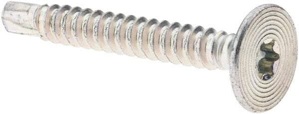 Value Collection - #10-16, Flat Head, Torx Drive, 1-1/2" Self Drilling Screw - Steel, Zinc-Plated Finish - Americas Industrial Supply