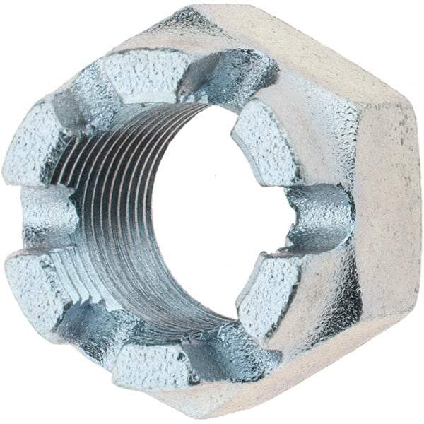 Value Collection - 3/4-16 UNF Grade 5 Steel Castle Locknut - Zinc-Plated Finish - Americas Industrial Supply