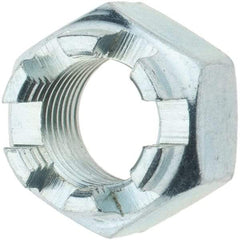 Value Collection - 1/2-20 UNF Grade 5 Steel Castle Locknut - Zinc-Plated Finish - Americas Industrial Supply