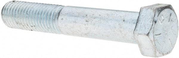 Value Collection - 3/4-10 UNC, 4-1/2" Length Under Head Hex Head Cap Screw - Partially Threaded, Grade 5 Steel, Zinc-Plated Finish, 1-1/8" Hex - Americas Industrial Supply