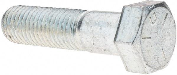 Value Collection - 3/4-10 UNC, 3" Length Under Head Hex Head Cap Screw - Partially Threaded, Grade 5 Steel, Zinc-Plated Finish, 1-1/8" Hex - Americas Industrial Supply