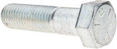 Value Collection - 3/4-10 UNC, 3" Length Under Head Hex Head Cap Screw - Partially Threaded, Grade 5 Steel, Zinc-Plated Finish, 1-1/8" Hex - Americas Industrial Supply
