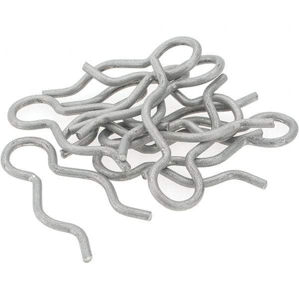 Value Collection - 7/8" Groove, 2-9/32" Long, Stainless Steel Hair Pin Clip - 1/8" Clip Diam, 1" Shaft Diam, Grade 302 & 18-8 - Americas Industrial Supply