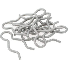 Value Collection - 7/8" Groove, 2-9/32" Long, Stainless Steel Hair Pin Clip - 1/8" Clip Diam, 1" Shaft Diam, Grade 302 & 18-8 - Americas Industrial Supply