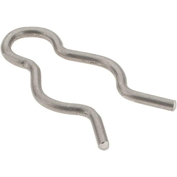 Value Collection - 7/16" Groove, 1-1/8" Long, Stainless Steel Hair Pin Clip - 0.064" Clip Diam, 1/2" Shaft Diam, Grade 302 & 18-8 - Americas Industrial Supply