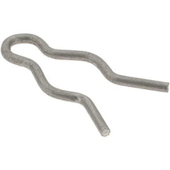 Value Collection - 1/4" Groove, 3/4" Long, Stainless Steel Hair Pin Clip - 0.048" Clip Diam, 5/16" Shaft Diam, Grade 302 & 18-8 - Americas Industrial Supply