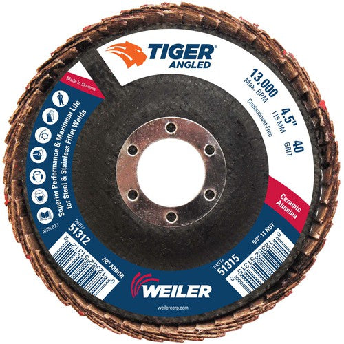 4 1/2 TIGER ANGLED CERAM - Americas Industrial Supply