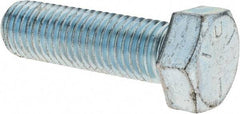 Value Collection - 3/4-10 UNC, 2-1/2" Length Under Head Hex Head Cap Screw - Fully Threaded, Grade 5 Steel, Zinc-Plated Finish, 1-1/8" Hex - Americas Industrial Supply
