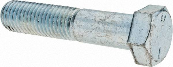Value Collection - 3/4-10 UNC, 3-1/2" Length Under Head Hex Head Cap Screw - Partially Threaded, Grade 5 Steel, Zinc-Plated Finish, 1-1/8" Hex - Americas Industrial Supply