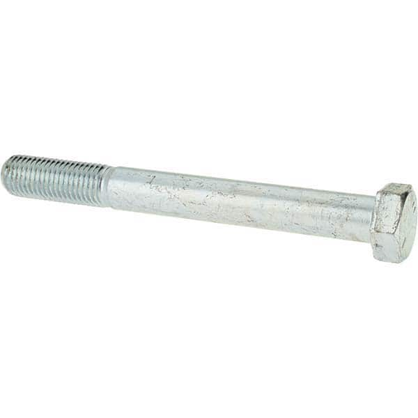 Hex Head Cap Screw: 7/8-9 x 8″, Grade 5 Steel, Zinc-Plated Partially Threaded, ASME B18.2.1 & SAE J429