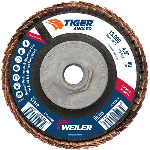 4 1/2 TIGER ANGLED CERAM - Americas Industrial Supply