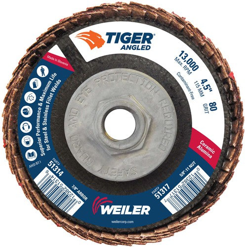 4-1/2 × 5/8-11 80G TIPER FLAP DISC - Americas Industrial Supply
