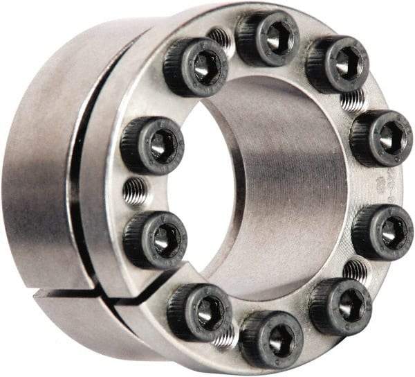 Climax Metal Products - M5 Thread, 24mm Bore Diam, 1-11/16" OD, Shaft Locking Device - 8 Screws, 7,037 Lb Axial Load, 1-7/8" OAW, 0.591" Thrust Ring Width, 3,324 Ft/Lb Max Torque - Americas Industrial Supply