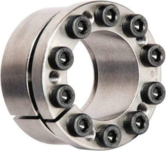 Climax Metal Products - M4 Thread, 12mm Bore Diam, 1-1/16" OD, Shaft Locking Device - 4 Screws, 2,191 Lb Axial Load, 1-3/16" OAW, 0.394" Thrust Ring Width, 517 Ft/Lb Max Torque - Americas Industrial Supply