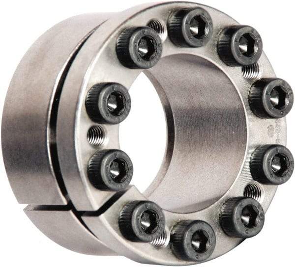 Climax Metal Products - M5 Thread, 25mm Bore Diam, 1-11/16" OD, Shaft Locking Device - 8 Screws, 7,037 Lb Axial Load, 1-7/8" OAW, 0.591" Thrust Ring Width, 3,463 Ft/Lb Max Torque - Americas Industrial Supply