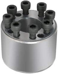 Climax Metal Products - M8 Thread, 2-1/2" Bore Diam, 3.74" OD, Shaft Locking Device - 10 Screws, 46,302 Lb Axial Load, 3.74" OAW, 2.205" Thrust Ring Width - Americas Industrial Supply