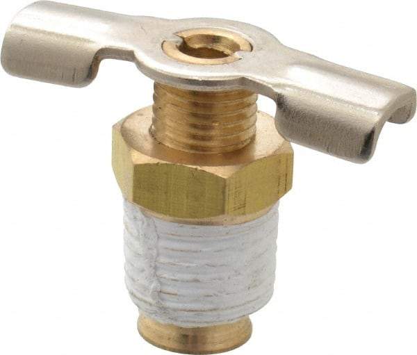 Value Collection - Steel Wing Nut Valve Drain Cock & Shutoff Valve - 1/4 Thread, 200 Max psi - Americas Industrial Supply