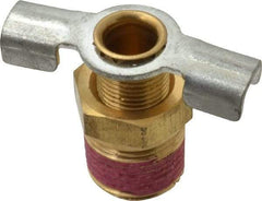 Value Collection - Steel Wing Nut Valve Drain Cock & Shutoff Valve - 3/8 Thread, 200 Max psi - Americas Industrial Supply