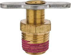 Value Collection - Steel Wing Nut Valve Drain Cock & Shutoff Valve - 1/2 Thread, 200 Max psi - Americas Industrial Supply