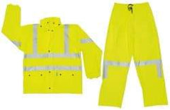 MCR Safety - Size XL, Lime, Rain, Disposable Encapsulated Suit - No Pockets - Americas Industrial Supply