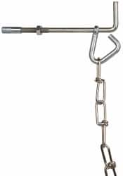 Value Collection - 15 Ft. Chain and Hanger Kit with Reflector - Steel, Standard Number 2/0 Chain, for Use with Wheel Chocks - Americas Industrial Supply