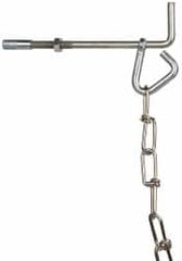 Value Collection - 15 Ft. Chain and Hanger Kit with Reflector - Steel, Standard Number 2/0 Chain, for Use with Wheel Chocks - Americas Industrial Supply