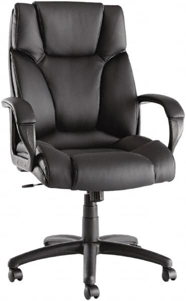 ALERA - 28-3/8" High Office/Managerial/Executive Chair - 21" Wide x 20" Deep, Soft Leather Seat, Black - Americas Industrial Supply