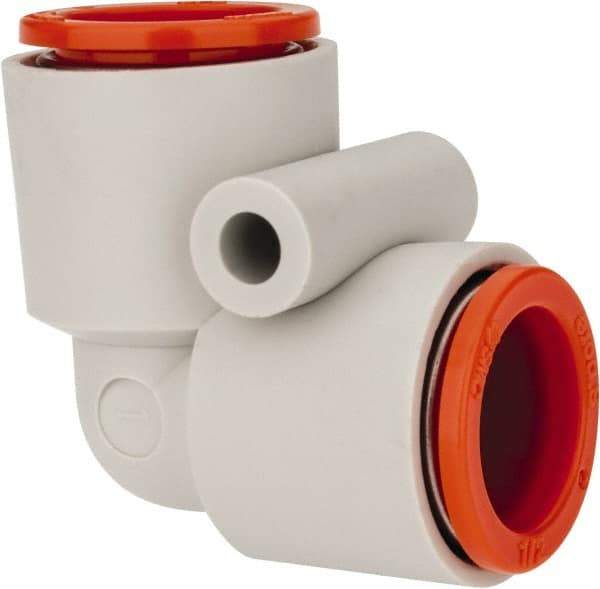 SMC PNEUMATICS - 1/2" OD, Brass/Polybutylene Push-to-Connect Union Elbow - 145 Max psi - Americas Industrial Supply