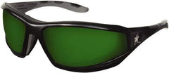 MCR Safety - Green Lenses, Framed Welding Glasses - Scratch Resistant, Size Universal, Wrap Around - Americas Industrial Supply