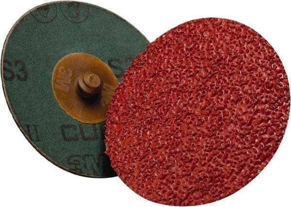 3M - 4" Disc Diam, 36 Grit, Ceramic Quick Change Disc - Type R Attaching System, Coated, Orange, 12,000 RPM, 982C Series - Americas Industrial Supply
