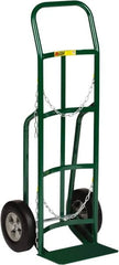 Little Giant - 800 Lb Capacity 47" OAH Cylinder Hand Truck - 8 x 14" Base Plate, Continuous Handle, Steel, Solid Rubber Wheels - Americas Industrial Supply