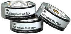 3M - 2" x 50 Yds Silver Duct Tape - 5.5 mil, Rubber Adhesive, Polyethylene Film Backing, 19 Lb/ln Tensile Strength, 248°F Max, Series 2929 - Americas Industrial Supply