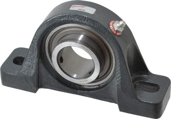 Browning - 1-1/2" ID, 7-1/8" OAL x 4" OAH Pillow Block - 4,467 Lb Static Cap, 7,340 Lb Dyn Cap, 5-3/8" Btw Mnt Hole Ctrs, 2" Base-to-Ctr Ht, Cast Iron - Americas Industrial Supply