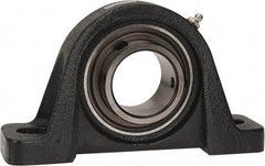 Browning - 1-15/16" ID, 8" OAL x 4-9/16" OAH Pillow Block - 5,216 Lb Static Cap, 7,889 Lb Dyn Cap, 6-3/16" Btw Mnt Hole Ctrs, 2-1/4" Base-to-Ctr Ht, Cast Iron - Americas Industrial Supply