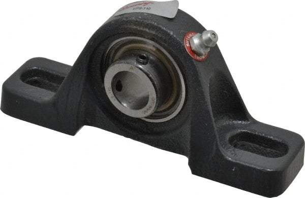 Browning - 5/8" ID, 4-7/8" OAL x 2-7/32" OAH Pillow Block - 1,444 Lb Static Cap, 2,611 Lb Dyn Cap, 3-7/16" Btw Mnt Hole Ctrs, 1-3/16" Base-to-Ctr Ht, Cast Iron - Americas Industrial Supply