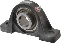 Browning - 1-1/4" ID, 6-3/4" OAL x 3-5/8" OAH Pillow Block - 3,493 Lb Static Cap, 5,782 Lb Dyn Cap, 5" Btw Mnt Hole Ctrs, 1-13/16" Base-to-Ctr Ht, Cast Iron - Americas Industrial Supply