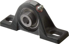 Browning - 1/2" ID, 4-7/8" OAL x 2-3/32" OAH Pillow Block - 1,444 Lb Static Cap, 2,611 Lb Dyn Cap, 3-5/8" Btw Mnt Hole Ctrs, 1-1/16" Base-to-Ctr Ht, Cast Iron - Americas Industrial Supply