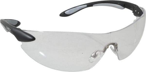 Uvex - Clear Lenses, Frameless Safety Glasses - Anti-Fog, Scratch Resistant, Plastic Frame, Size Universal, Wrap Around - Americas Industrial Supply