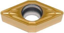 Seco - DCMT32.52 MF2 Grade CP500 Carbide Turning Insert - TiAlN/TiN Finish, 55° Diamond, 3/8" Inscr Circle, 5/32" Thick, 1/32" Corner Radius - Americas Industrial Supply