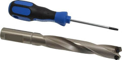 Guhring - 0.787 to 0.807" Diam, 106.3mm Max Depth, 19.05mm Shank Diam, 189mm OAL, Replaceable Tip Drill - HT 800 WP Insert, Series 4108 - Americas Industrial Supply