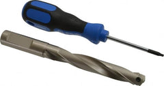 Guhring - 0.591 to 0.61" Diam, 80.3mm Max Depth, 15.88mm Shank Diam, 154mm OAL, Replaceable Tip Drill - HT 800 WP Insert, Series 4108 - Americas Industrial Supply