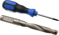 Guhring - 14.99mm Diam, 77.8mm Max Depth, 16mm Shank Diam, 150mm OAL, Replaceable Tip Drill - HT 800 WP Insert, Series 4108 - Americas Industrial Supply