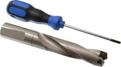 Guhring - 0.984 to 1" Diam, 81.3mm Max Depth, 1" Shank Diam, 120mm Flute, Replaceable Tip Drill - HT 800 WP Insert, Series 4107 - Americas Industrial Supply